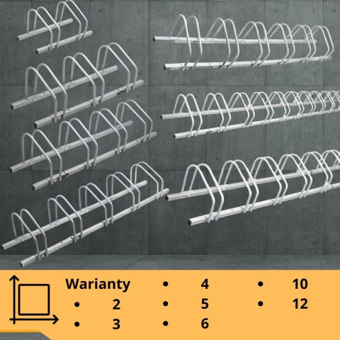 Stojak rowerowy na 2 rowery uniwersalny opony 35-60mm ścienny podłogowy