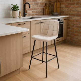 Hoker barowy Hamilton beżowy Velvet