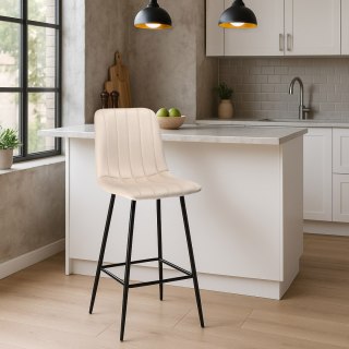 Hoker barowy Toronto beżowy Velvet