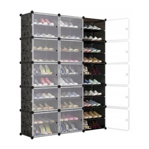 Szafka na buty modułowa garderoba Pola czarna