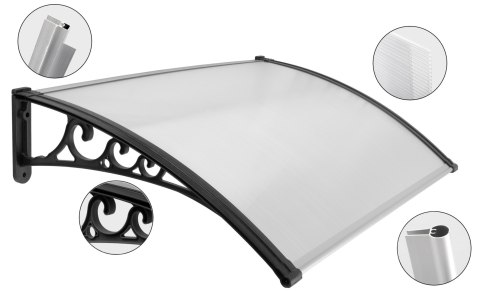 Daszek plastikowy Beno 80x150cm czarny