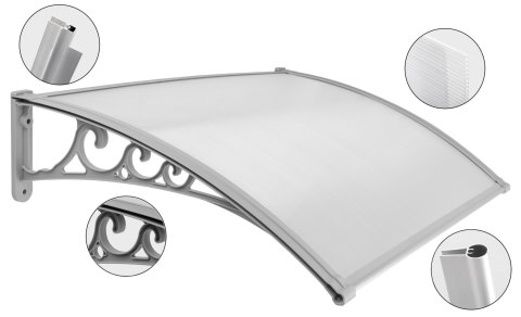 Daszek plastikowy Beno 80x150cm szary