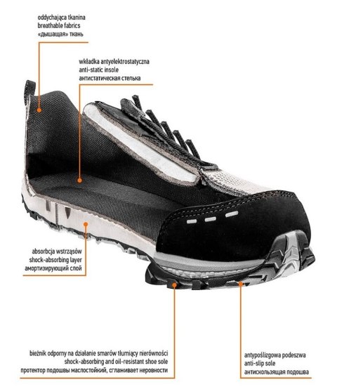 PÓŁBUTY ZAWODOWE O1, BEZ METALU, R45