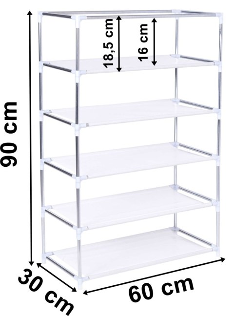 Szafka tekstylna na buty Mona Maroko szaro-biała