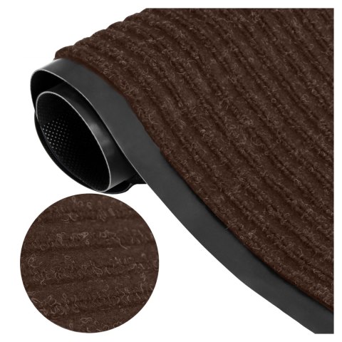 Wycieraczka do butów wejściowa pod drzwi 90x150 cm Valeria brązowa