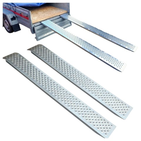 Najazdy aluminiowe 200cm 400kg komplet lekkie antypoślizgowe transport