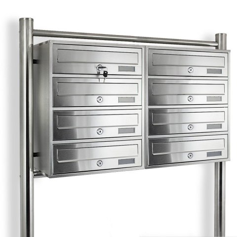 Skrzynka lokatorska 8 euro stal nierdzewna stojak zamek zewnętrzna