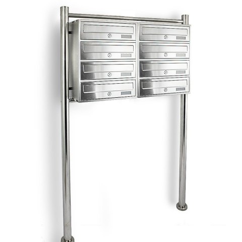 Skrzynka lokatorska 8 euro stal nierdzewna stojak zamek zewnętrzna