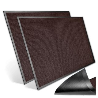 Wycieraczka do butów 40x60 cm Seila brązowa zestaw 2 sztuk