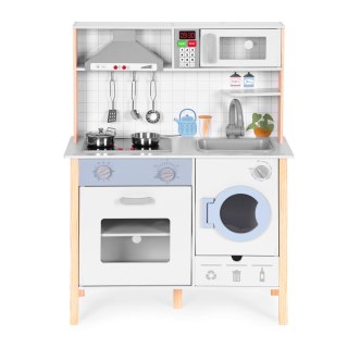 Drewniana kuchnia dla dzieci dźwięki LED piekarnik pralka akcesoria kuchenne ECOTOYS