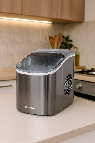 Kostkarka do lodu 2,2L 10-15kg/24h szara przenośna 2 rozmiary kostek