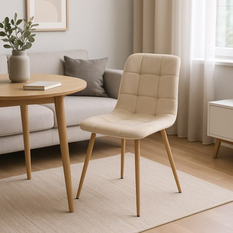 Krzesło welurowe MONTANA VELVET beżowe Krzesło welurowe MONTANA VELVET beżowe