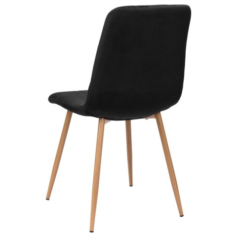 Krzesło welurowe MONTANA VELVET czarne