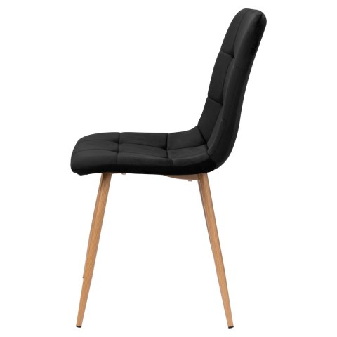 Krzesło welurowe MONTANA VELVET czarne