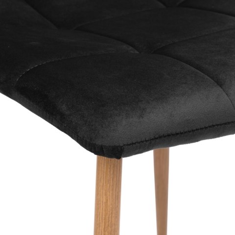Krzesło welurowe MONTANA VELVET czarne