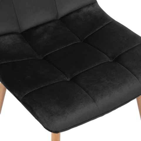 Krzesło welurowe MONTANA VELVET czarne