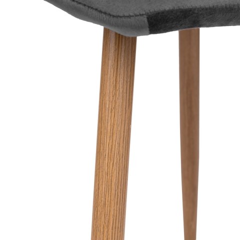 Krzesło welurowe MONTANA VELVET grafitowe