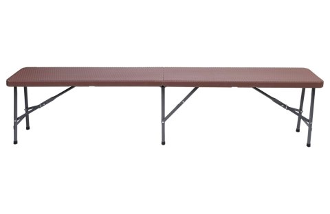 Ławka cateringowa składana RATTAN brązowa