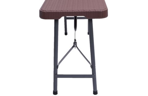 Ławka cateringowa składana RATTAN brązowa