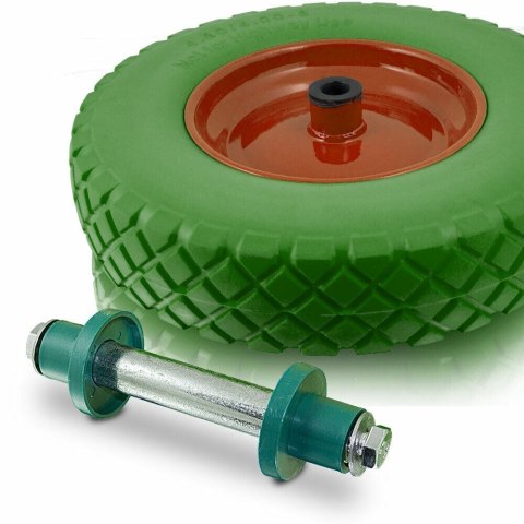 Taczka budowlana 100l 250kg z kołem pu 40cm stalowa misa lekka Taczka budowlana 100l 250kg z kołem pu 40cm stalowa misa lekka
