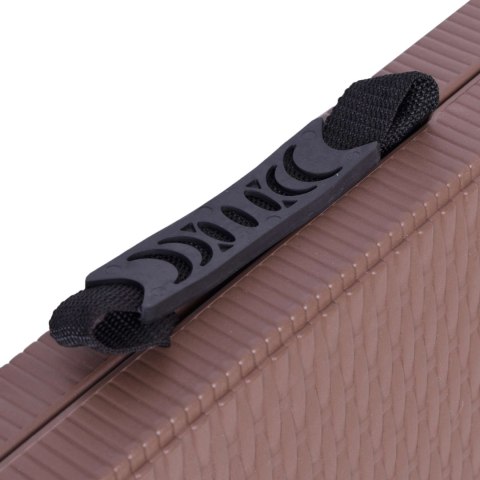 Zestaw cateringowy Rattan brąz stół 180 cm+ 2 ławki